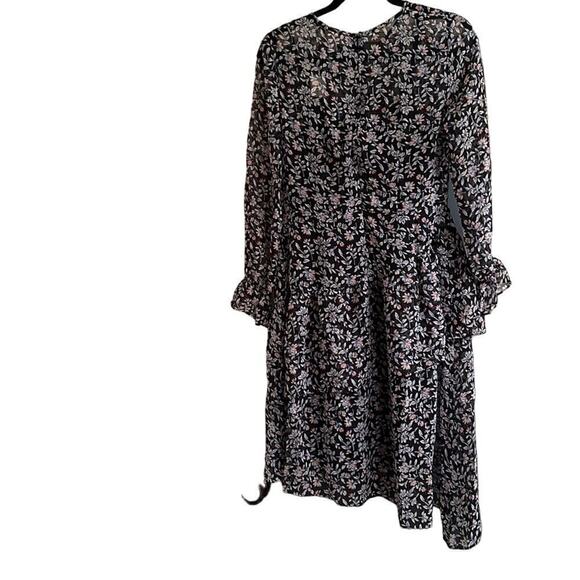 Maison Jules Women’s Fit and Flare Midi with Asymmetrical Ruffle and Hem Size 4 - Picture 4 of 9